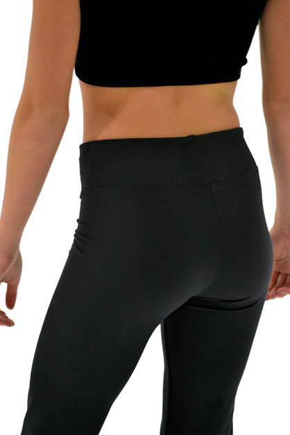 ChloeNoel P22 All Black 3Inch Waist Band Skate Figure Skating Pants