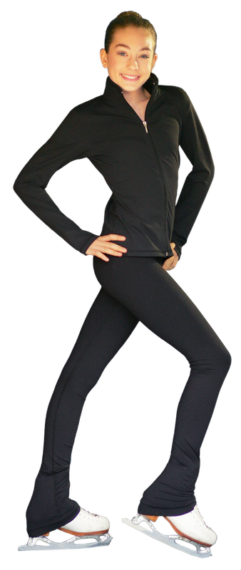 ChloeNoel PS735 Solid Over-the-hill Skate Elite Figure Skating Pants with Front Pocket