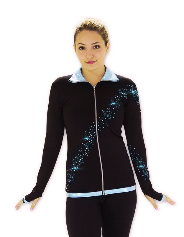 Kami-So Figure Skating Jacket - Crystal Spiral Purple