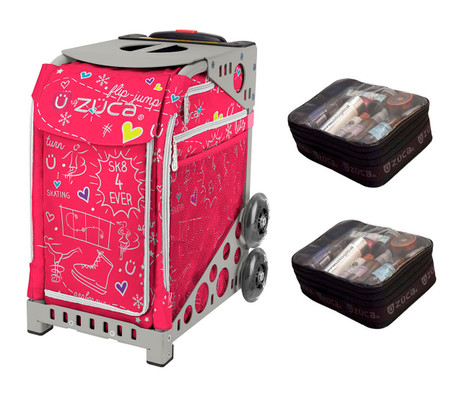 Zuca Sport Bag - Pink SK8 with Gift 2 Small Utility Pouch