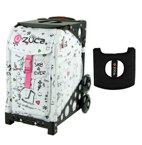 Zuca Sport Bag - Sk8 with Gift Black/Pink Seat Cover (Black Non