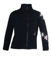 Ice Skating Jacket with "Spiral Stars" Rhinestones Design