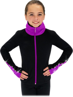 Chloe Noel JS883P Contract Elite Polartec Spiral Fleece Figure Skating Jacket with Crystals