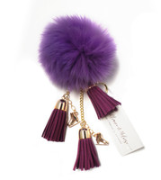 Ice Skating Jewelry - Fluffy & Lilac Keychain