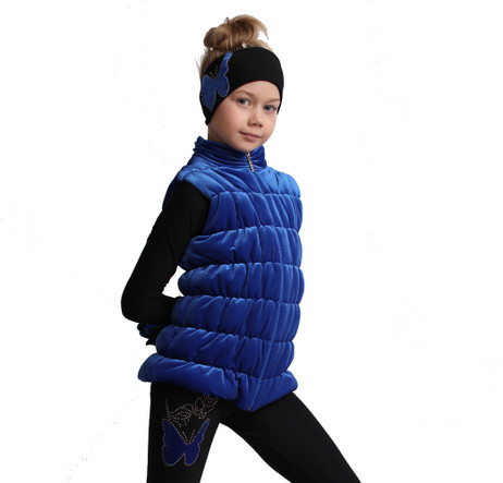 IceDress Figure Skating Vest - Thermal - Velvet (Blue)