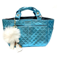 Kami-So Ice Skating Rink Tote -  (Aquamarine) with White  Charm