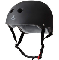 Triple Eight THE Certified Sweatsaver Roller Skating Helmet - Black Rubber