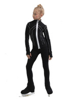 IceDress Figure Skating Outfit - Thermal - Kant (Black with White)