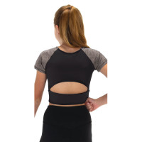 Jerry's S308 Ice Core Crescent Back Crop Top - Steel Grey