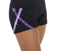 456 X-Bling Ice Skating Shorts Purple