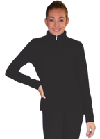 ChloeNoel JT811 Solid  Fleece Fitted  Elite Figure Skating Jacket w/ Thumb Holes