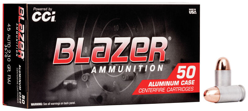 CCI Blazer 45 Auto 230 Grain FMJ Aluminum Case
