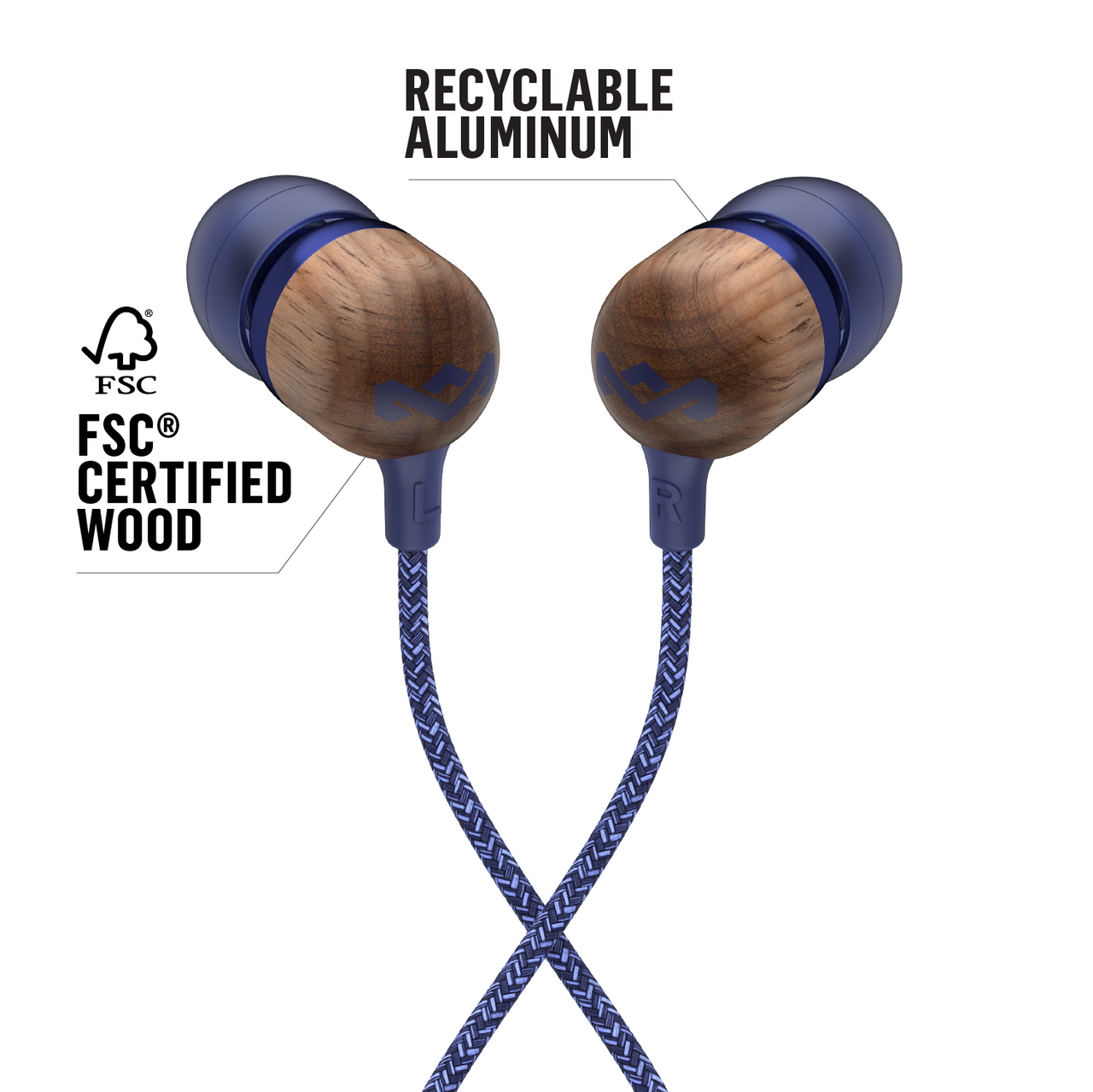 Smile Jamaica In Ear Headphones 1 Button Control & Microphone