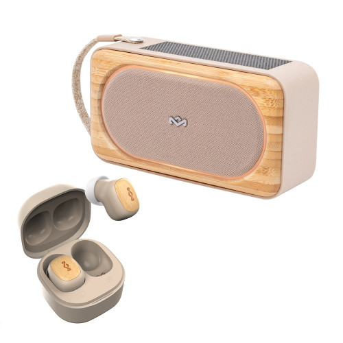 Cream Roots Solar Speaker with Cream Smile Jamaica Earbuds Gift Bundle