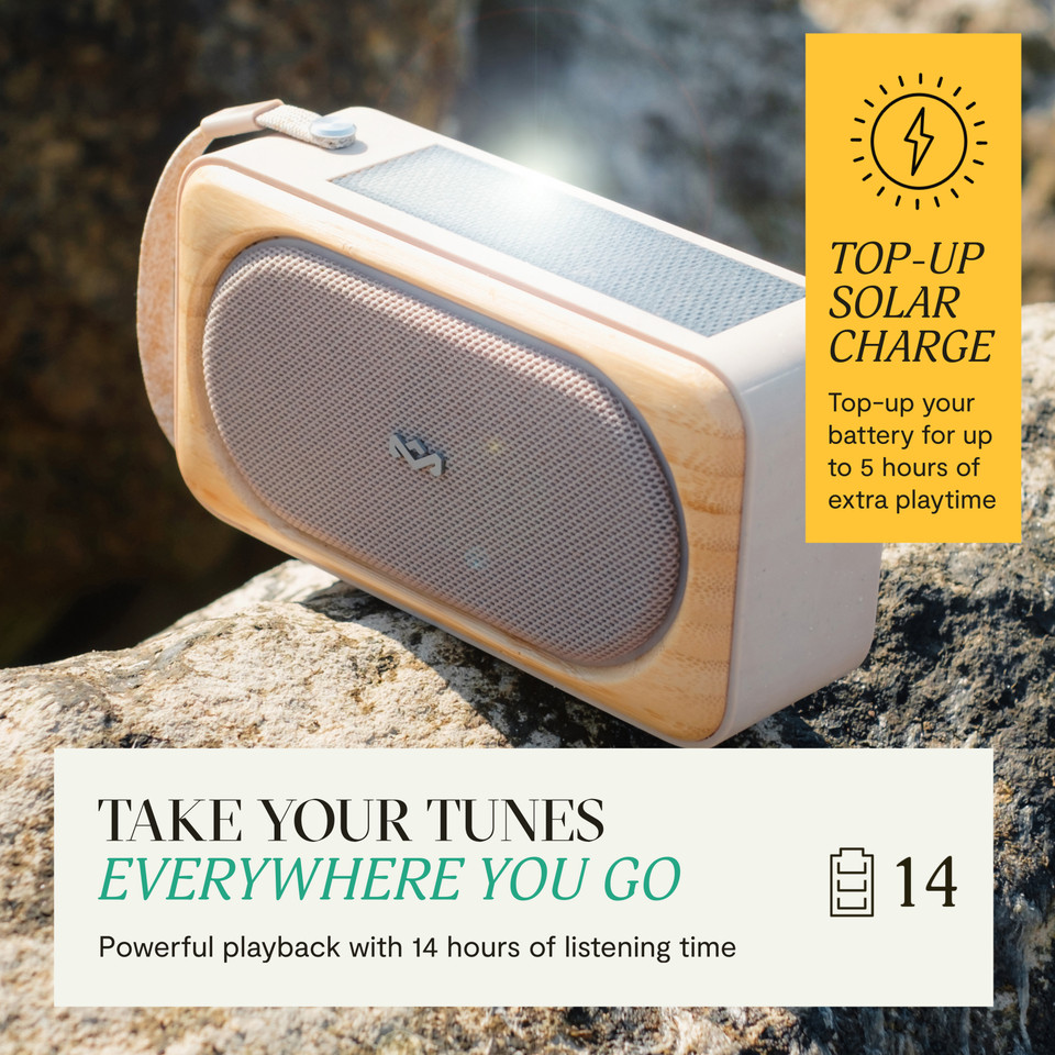 Roots Solar Portable Bluetooth Speaker | House of Marley UK
