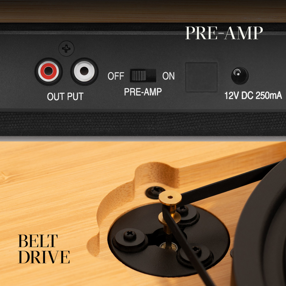 Stir It Up Wireless Turntable and Dust Cover Bundle