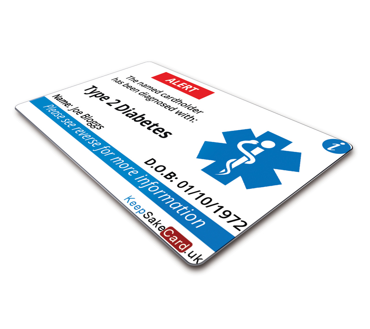 Type 2 Diabetes Medical I.C.E. Card - The Badge Centre ®