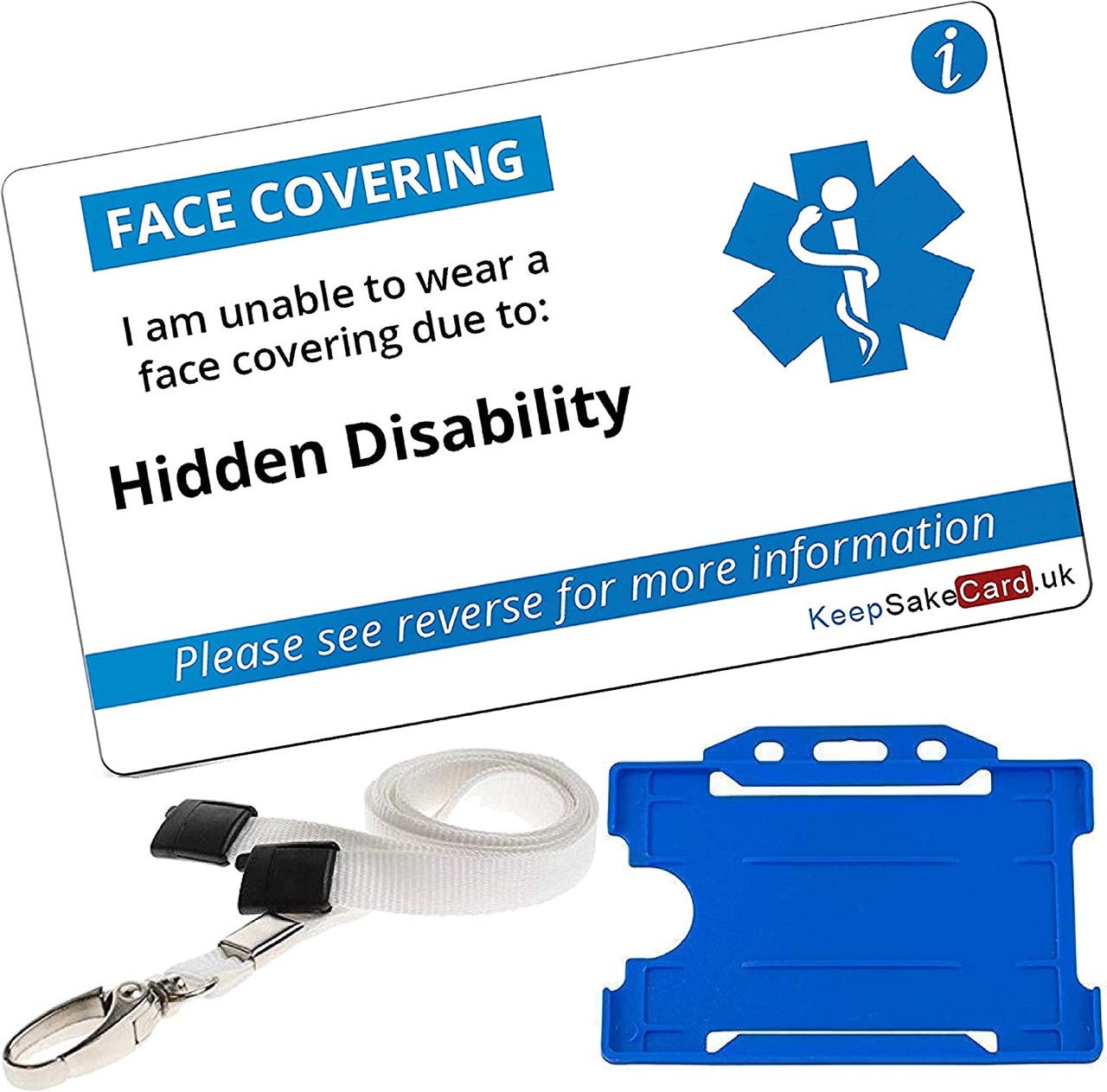 Face Mask Exemption Card - PVC - Hidden Disability - The Badge Centre