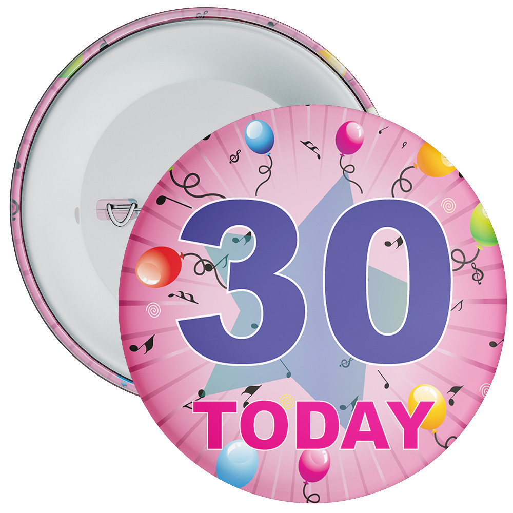 Lot De 30 Badges émaillés Roses - Sensibilisation Cancer Du Sein - En Métal Avec Fermoir - Cône Rose Solide - 3