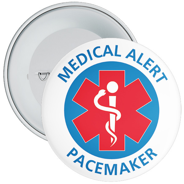Pacemaker Medical Alert Badge - 5 Sizes - The Badge Centre