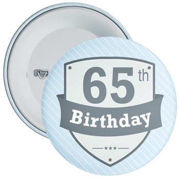 Vintage Retro 65th Birthday Badge