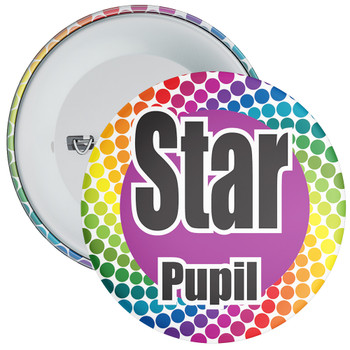 Pack of 20 School Colourful Star Pupil Badge 3