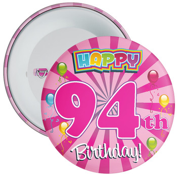 Pink Rays 94th Birthday Badge