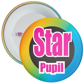 Pack of 20 School Colourful Star Pupil Badge 1