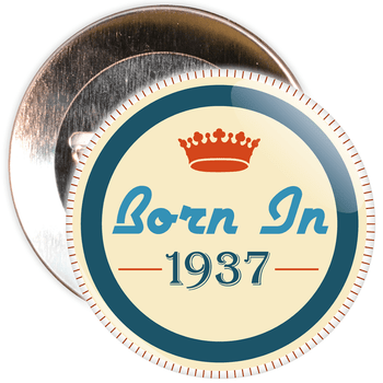 Born in 1937 Birthday Badge