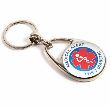 Type 2 Diabetes Medical Alert Keyring