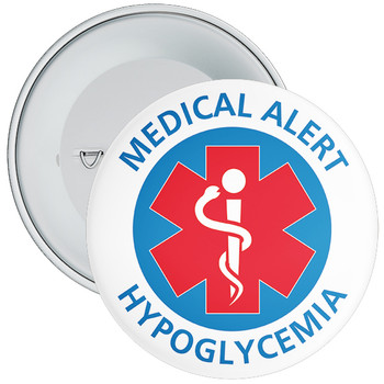 Hypoglycemia Medical Alert Badge Hypoglycemia Medical Alert Badge