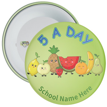 Pack of 20 School Green 5 A Day Badge