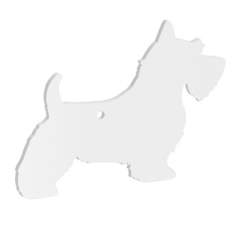 50mm Scottie Dog Acrylic Blank