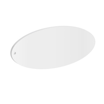 100mm Oval Shape Acrylic Blank Side Hole