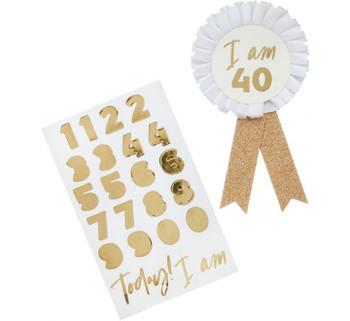 Gold Milestone Birthday Badge - Create Your Own