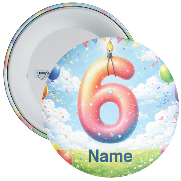 Personalised 6th Birthday Badge – Age 6