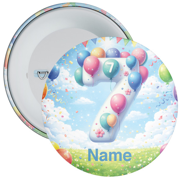 Personalised 7th Birthday Badge – Age 7