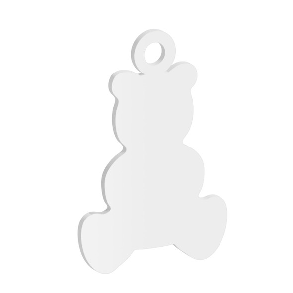 Pack of 4 - 100mm Christmas Teddy Acrylic Blank