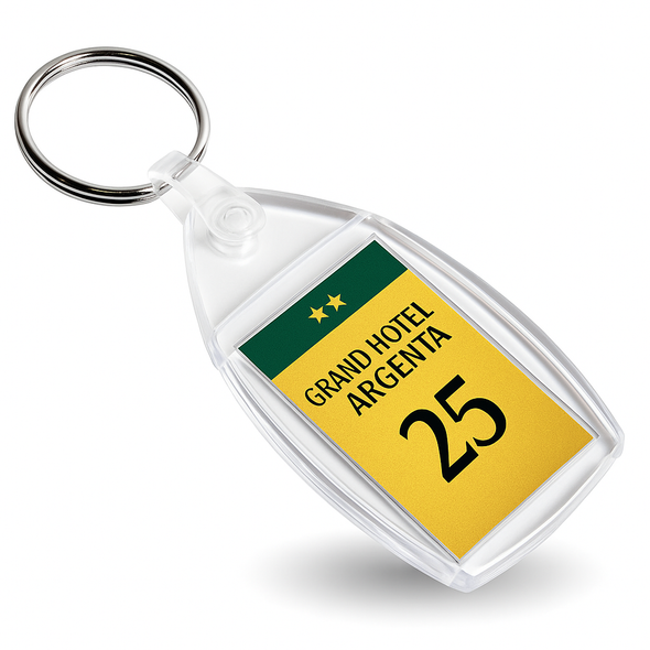 Rectangular Printed Insert Keyring - 35 x 24mm - Bulk Keyrings - Plastic - Clear