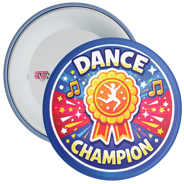 Dance Champion School Reward Badge – Dance Achievement Badge for Pupils – Pack of 20