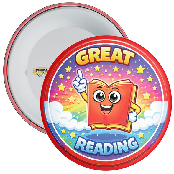 Great Reading School Reward Badge – Reading Achievement Badge for Pupils