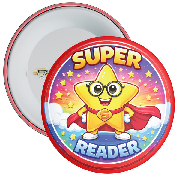 Star Reader School Reward Badge – Reading Achievement Badge for Pupils