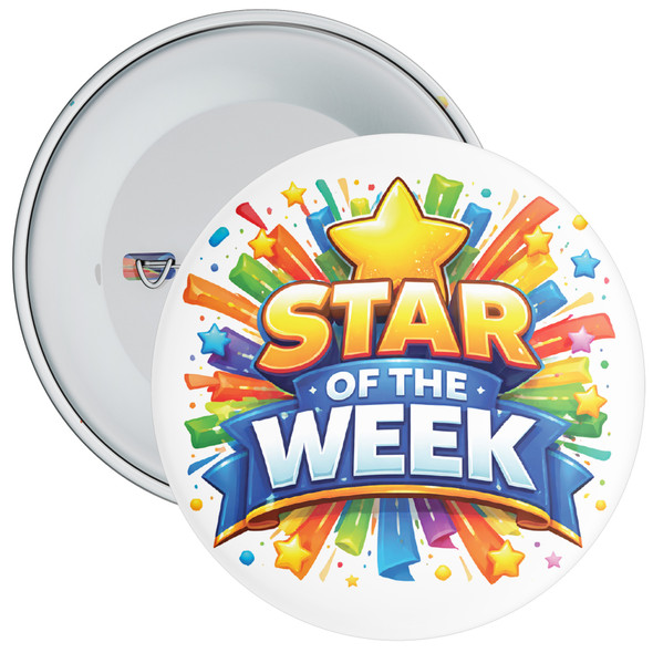 Star of the Week School Reward Badge - Weekly Achievement Award for Pupils