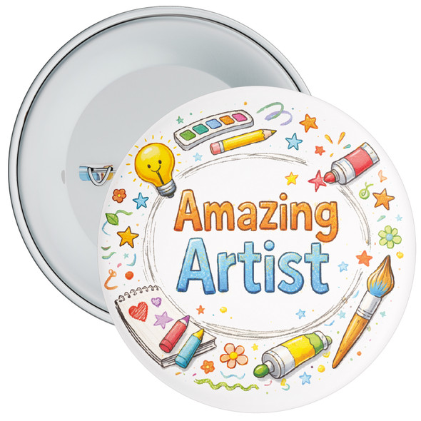 Amazing Artist School Reward Badge - Creative Art Achievement Award