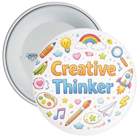 Creative Thinker School Reward Badge - Imagination and Ideas Achievement Award