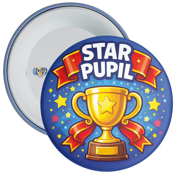 Star Pupil School Reward Badge - Positive Behaviour Award for Pupils - Pack of 20