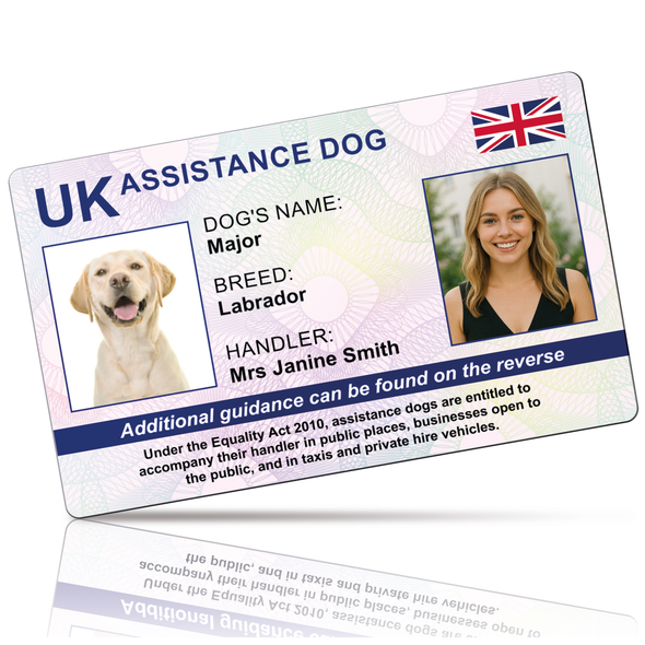 UK Assistance Dog PVC ID Card – Personalised Access & Support Card