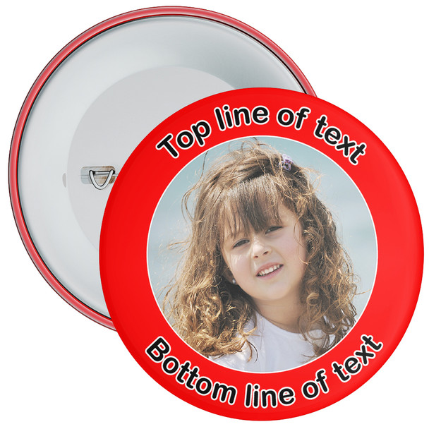 Red Bordered Photo Badge