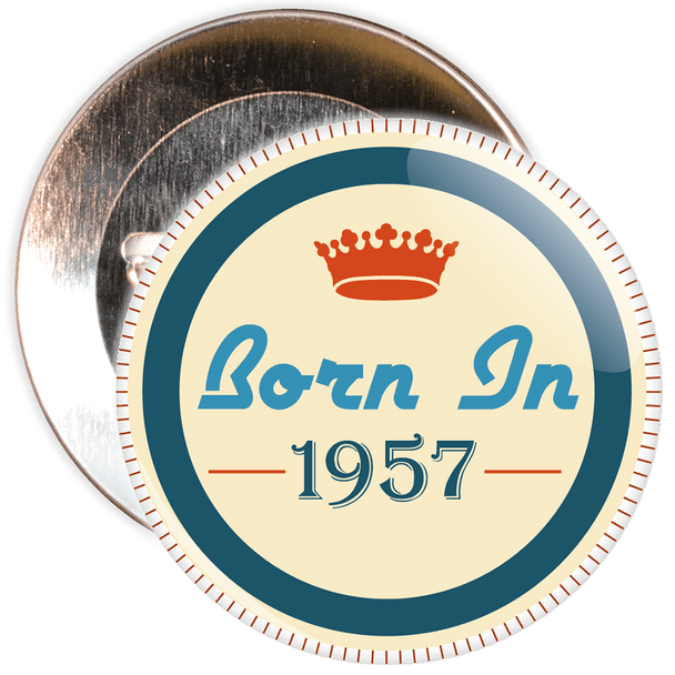 Born in 1957 Birthday Badge