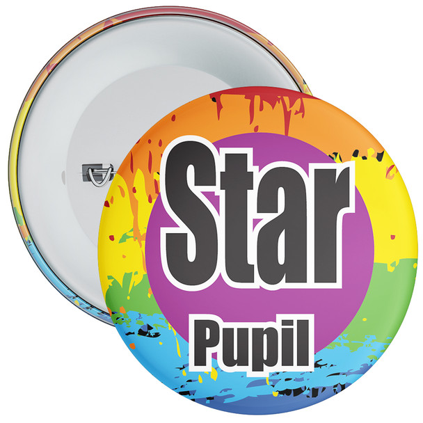 Pack of 20 School Colourful Star Pupil Badge 2
